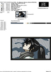 Kurisu Makise Embroidery Design – Thoughtful and Elegant